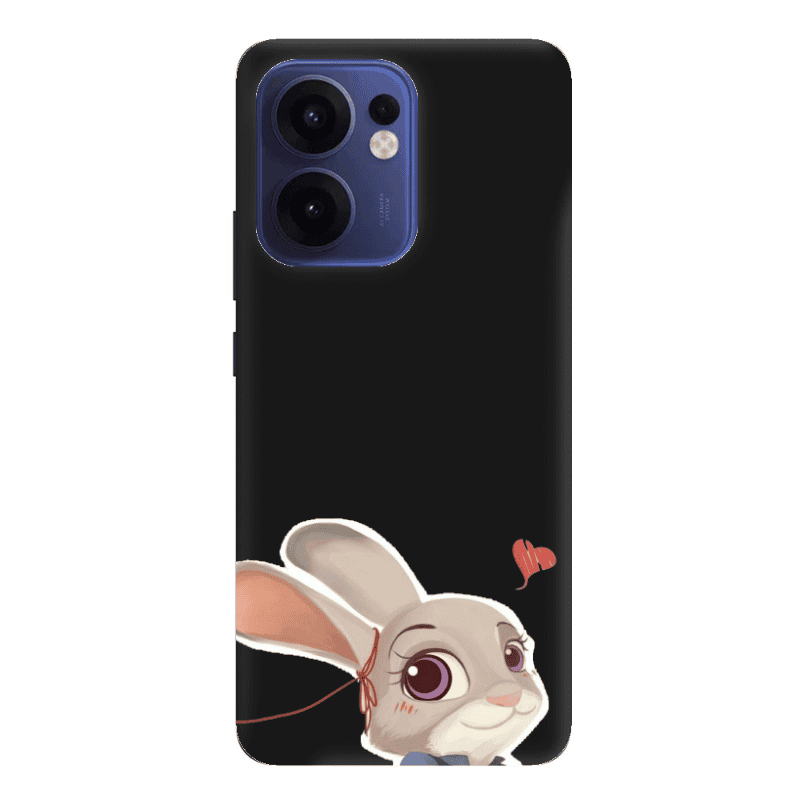 Oppo Reno 13 F Valentines 16 Black Colored Silicone TPU Θήκη